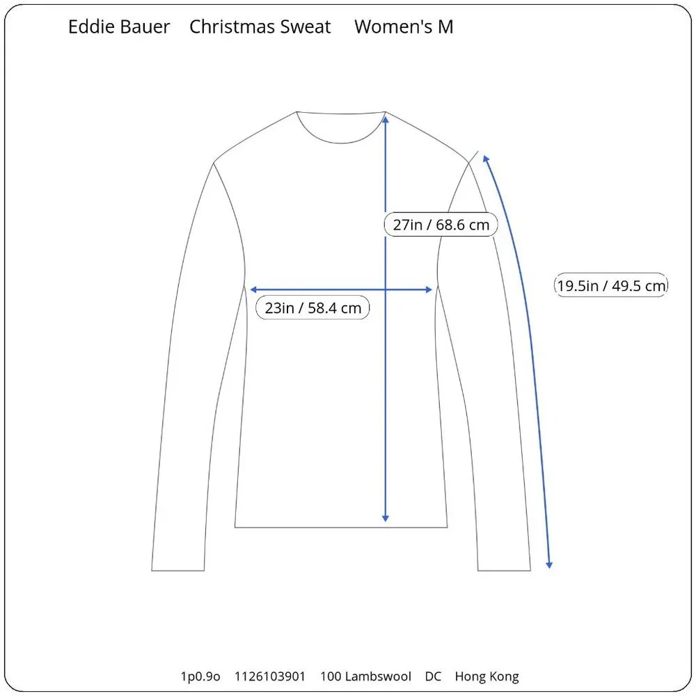 Eddie Bauer Vintage Y2K 100% Lambswool Christmas Holiday Pullover Sweater M - Picture 10 of 10